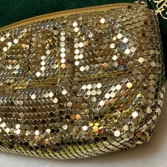 Vintage Whiting & Davis Metallic Gold Mesh Wristlet - Picture 6 of 9